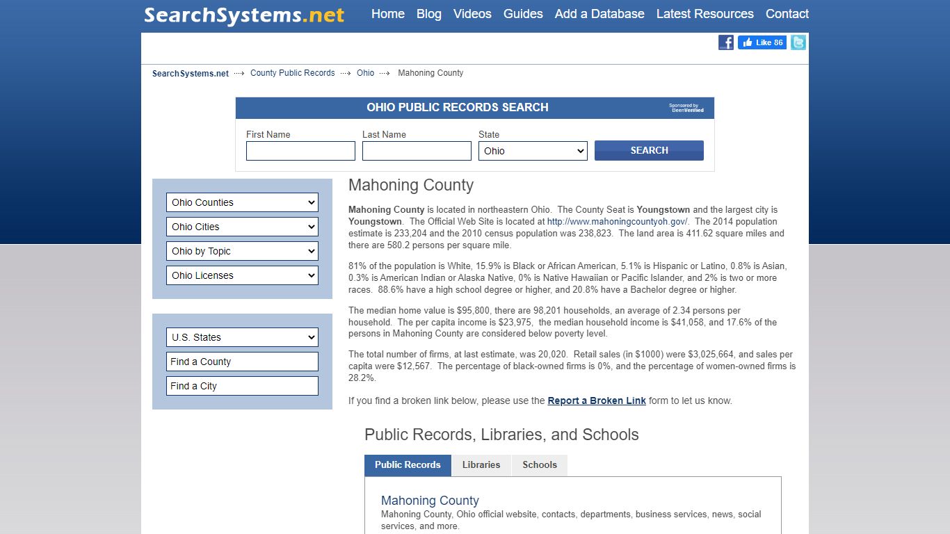 Mahoning County Criminal and Public Records